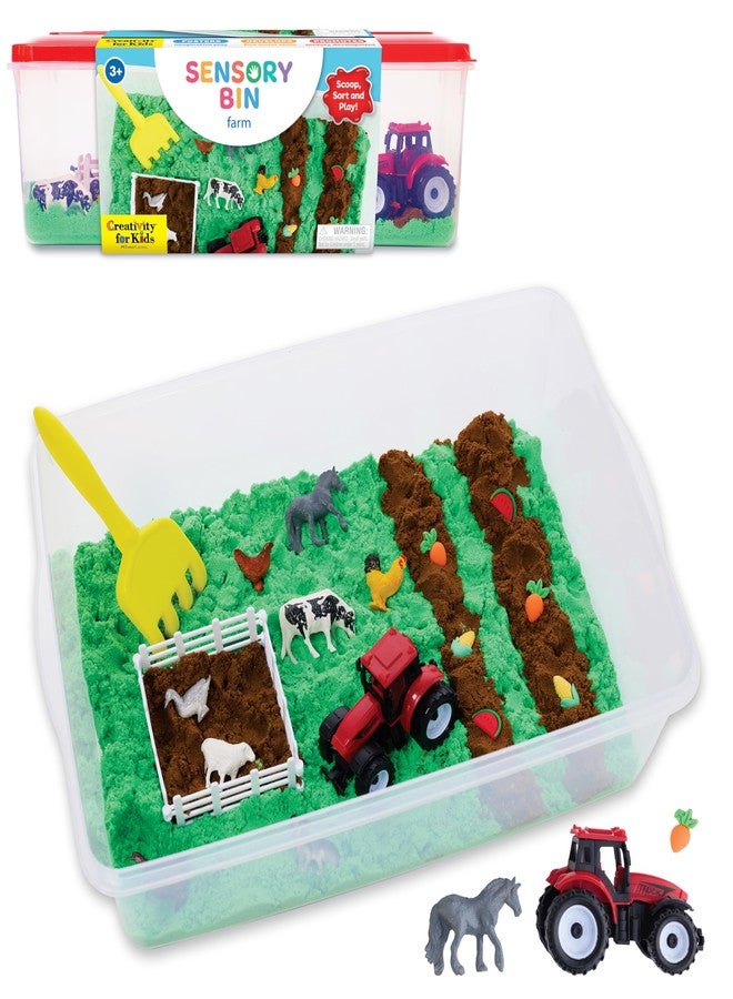 Creativity for Kids Sensory Bin: Farm| Hands-On Play with Sand, Farm Animals & Tools | Encourages Fine Motor Skills, Creativity & Calm Play (Ages 3+) - Image 1